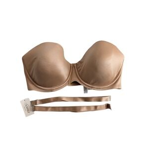 Soma Vanishing Strapless‎ Bra Soft Tan 32DDD Bra with Straps Style 570255677